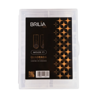 MOLDE F1 QUADRADA PONTA FOSCA C/120UN BRILIA NAILS